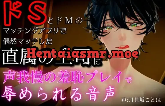 ドSとドMのマッチングアプリで偶然マッチした直属の上司に声我慢の羞恥プレイで辱められる音声
