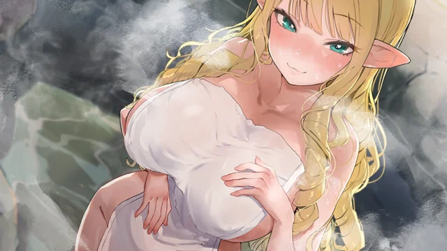 爆乳エルフのお姫様 タオル一枚 男湯入ってみませんか?HARD【KU100】 [星雲倶楽部] | chobit(ちょびっと)