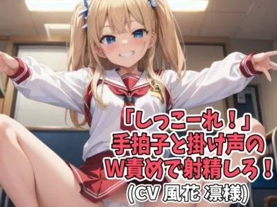 [RJ01118975] - 「しっこーれ!」手拍子と掛け声のW責めで射精しろ!(CV 風花 凛様)(TEB-001)